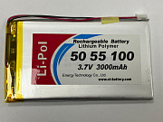 аккумулятор Li-pol 5,0*55*100 3.7V 3000mA