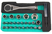 SD-2318M Набор торцевых головок и бит с рукояткой-ключом (5 головок,18 бит, 27 предметов) Pro'sKit