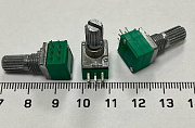 резистор переменный мелкий сдвоенный зеленый 20 кОм WH9011-2 L=15mm A20K