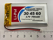 аккумулятор LP304560 3.7V 700mA