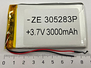 Аккумулятор Li-pol 3,0*52*83 3,7v 3000mAh (305283)