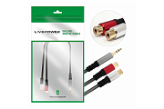 Кабель Аудио Premium H245  AUX Jack 3,5mm/M to 2RCA/F  300mm