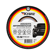 Изолента автомобильная KRANZ флис, 0,3 х 19мм, 15м KP-09-2906
