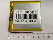 Аккумулятор Li-pol 3,0*60*61 3,7v 3000mAh (306061)