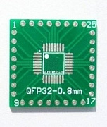 плата-переходник для микросхем в корпусах QFN32 и QFP32