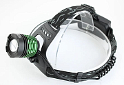Фонарь наголовный аккум. HT-348-2 2x18650 12/220v (белый+синий)