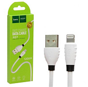 USB кабель HOCO X27 USB(m) - Lightning (m) 1.2м силиконовый белый