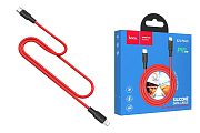 USB кабель HOCO X21 Plus Lightning (m)-Type-C (m) 1.0м 3.0A 20W силикон черный красный