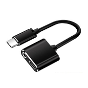 Адаптер CQ011 Type-C на Audio aux + Type-C разветлитель 2в1