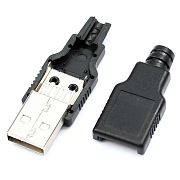 Разъем штекер USB c кожухом