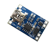 Модуль контроллера заряда Li-pol аккумулятора micro USB (Uвх. - 5В 0,5А) - USB (Uвых. - 5В 0,8А)