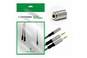 Кабель Аудио Premium H233  AUX Jack 3,5mm 1F/2M разветвлитель 300mm 